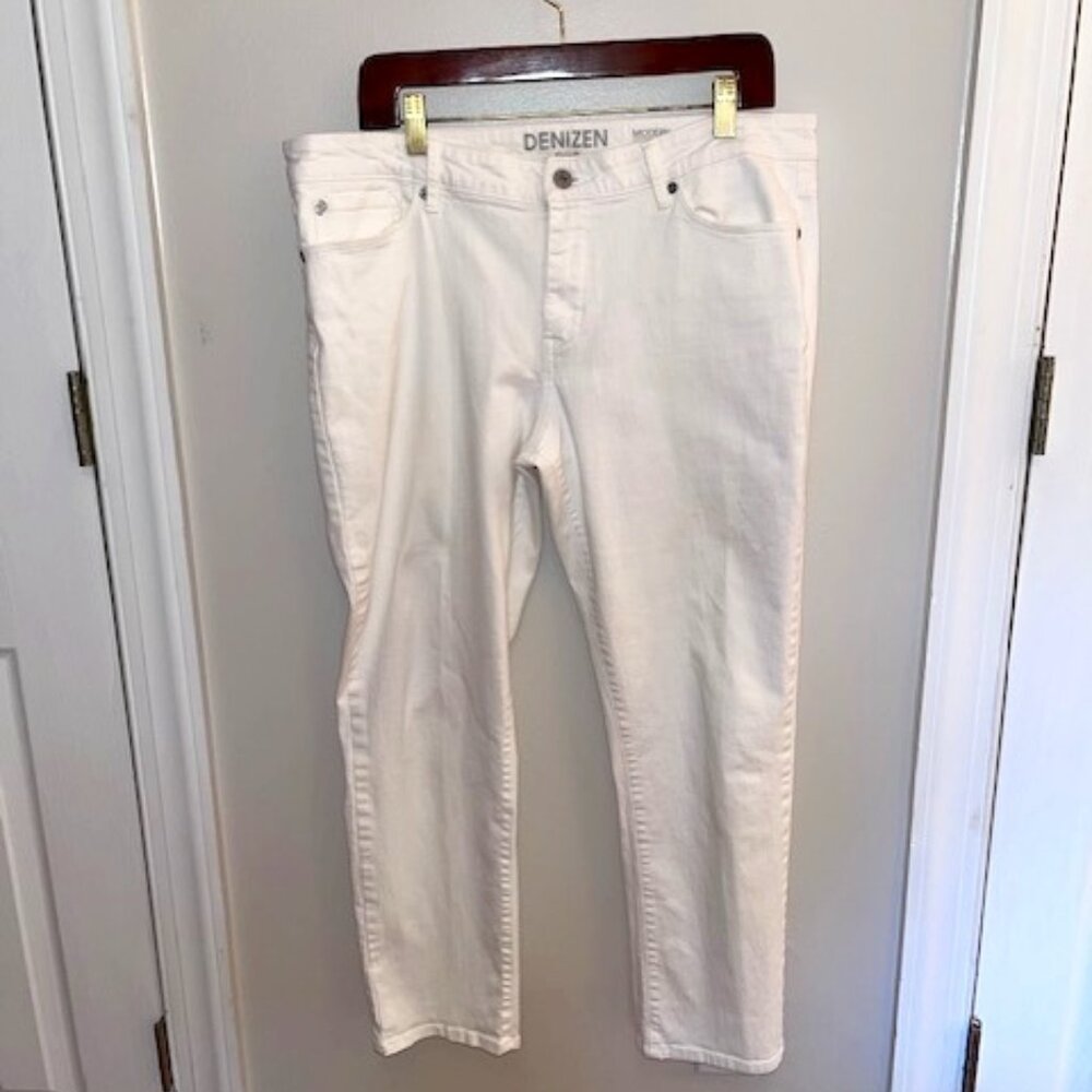 DENIZEN FROM LEVI’S | Modern Straight Crop Stretch White Size 14-EUC